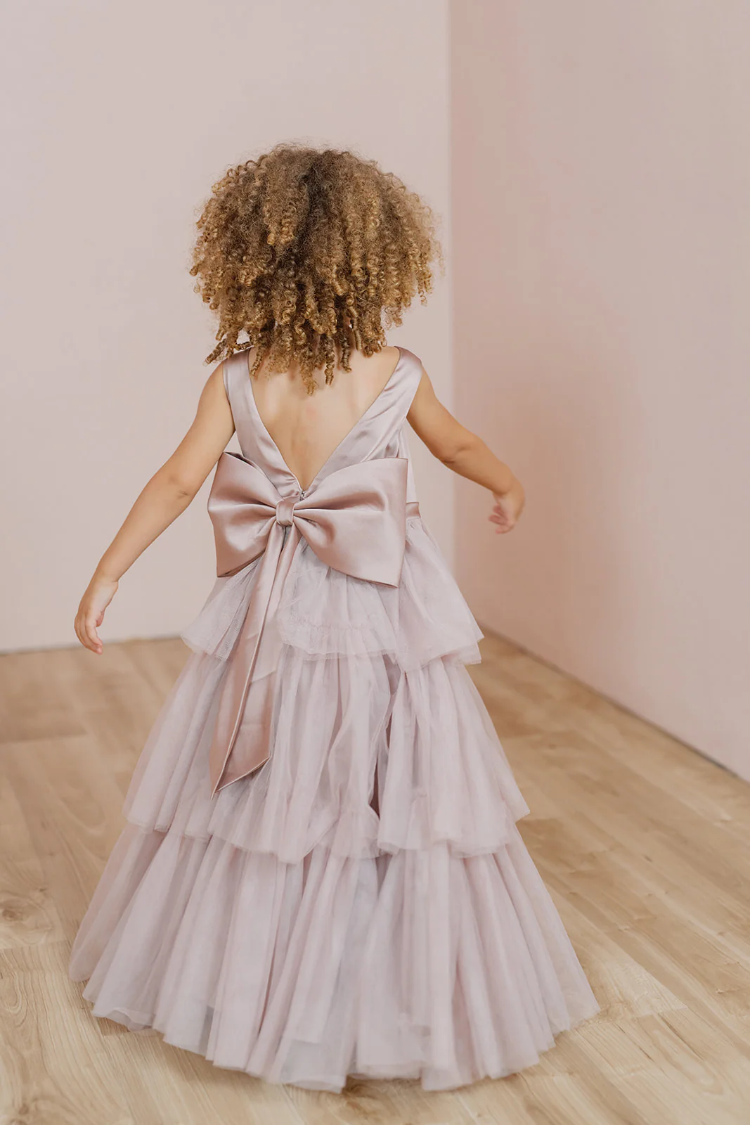 Kids Breely Satin + Tulle Dress | Made To Order