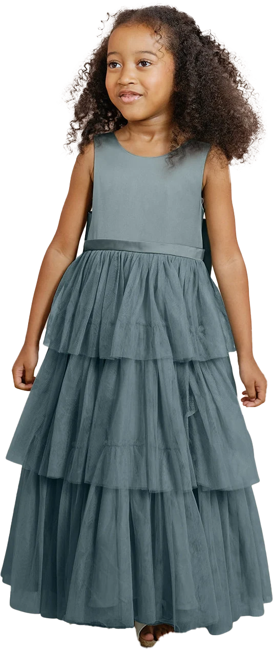 Kids Breely Satin + Tulle Dress | Made To Order - Image 36