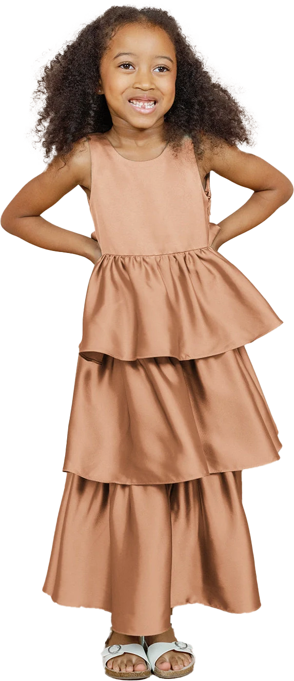 Kids Georgia Satin Dress | Made To Order - Image 105