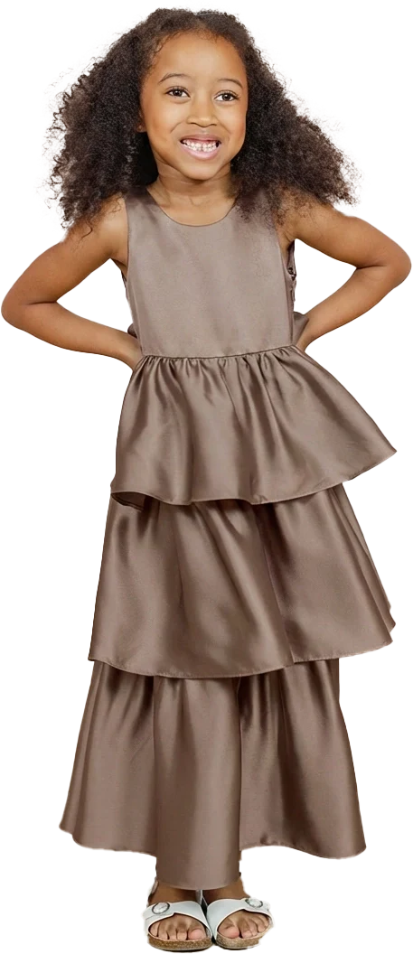Kids Georgia Satin Dress | Made To Order - Image 114