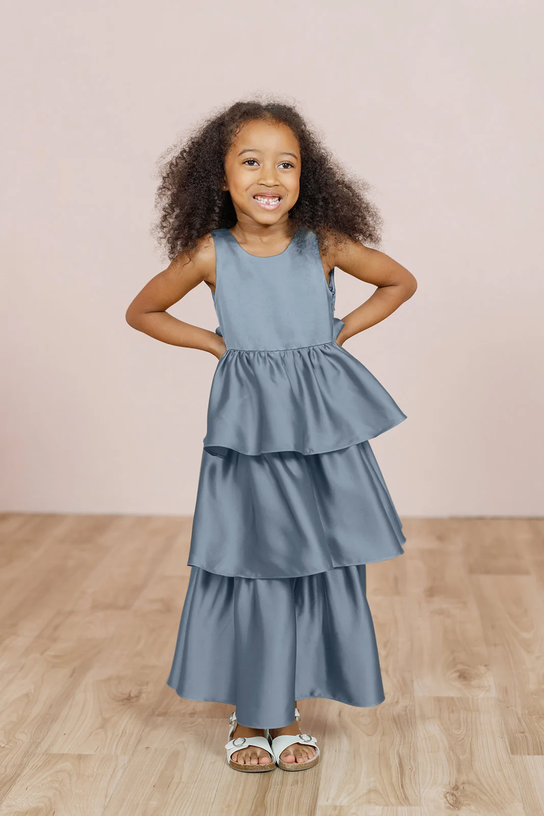 Kids Georgia Satin Dress | Made To Order - Image 48