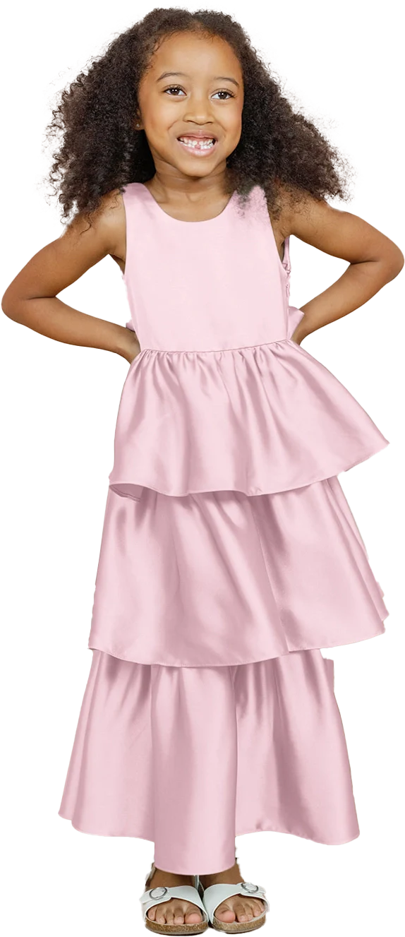 Kids Georgia Satin Dress | Made To Order - Image 58