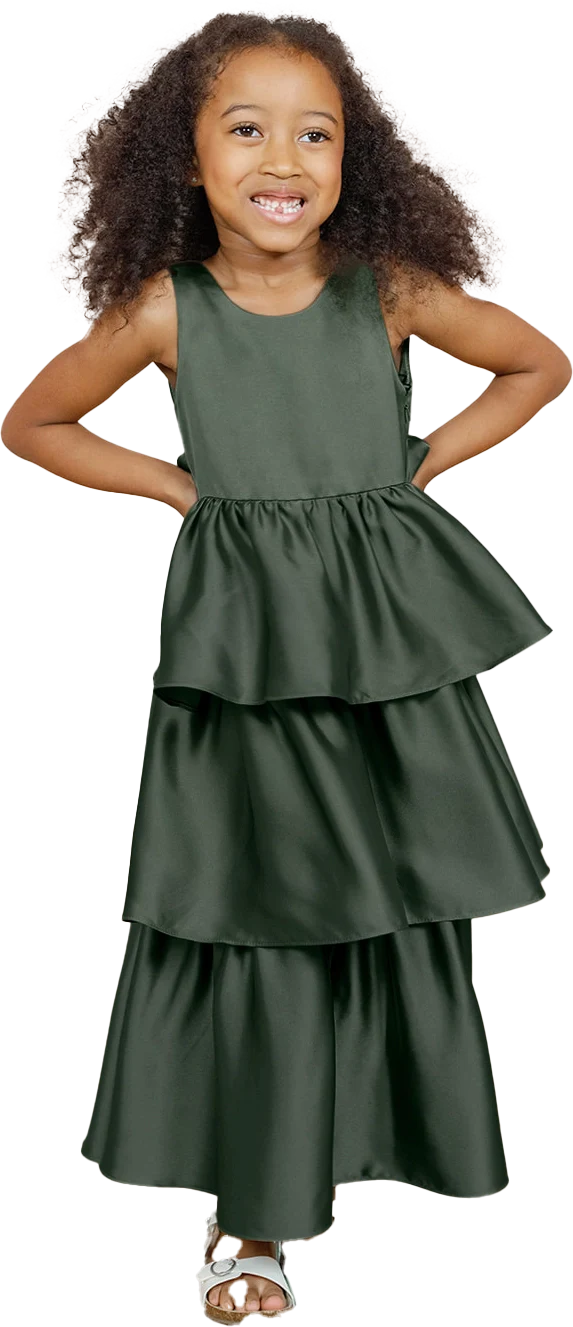 Kids Georgia Satin Dress | Made To Order - Image 67