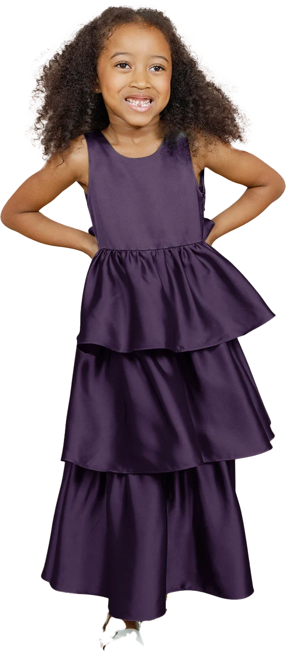 Kids Georgia Satin Dress | Made To Order - Image 70