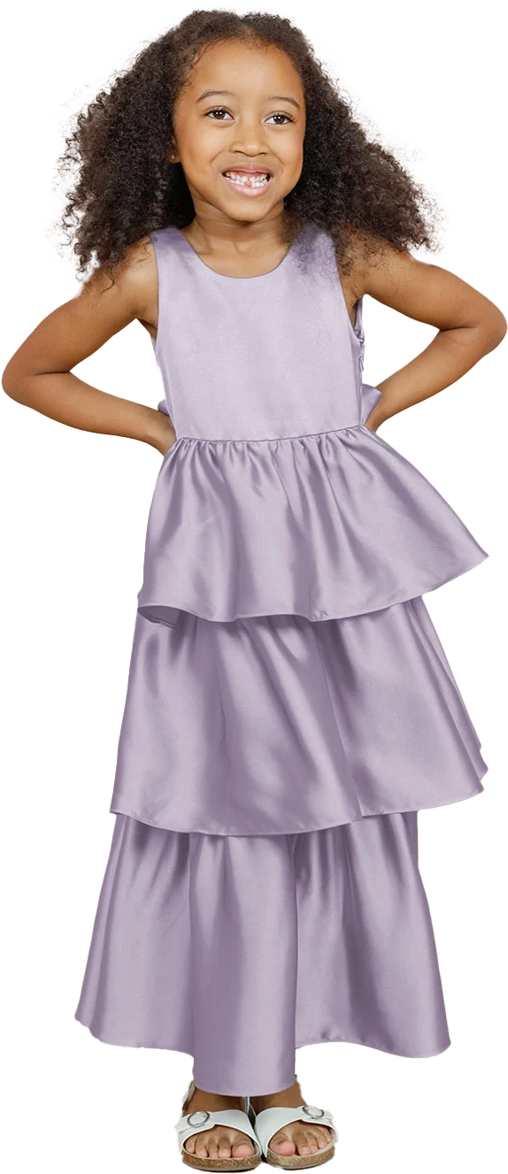 Kids Georgia Satin Dress | Made To Order - Image 81