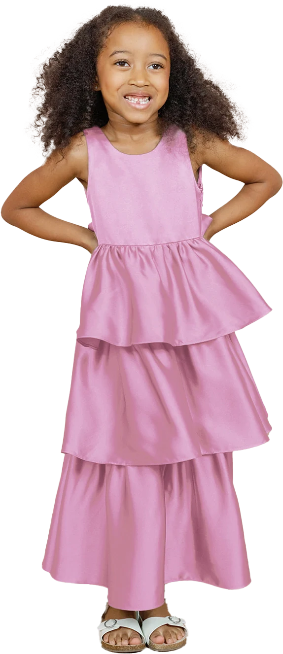 Kids Georgia Satin Dress | Made To Order - Image 85