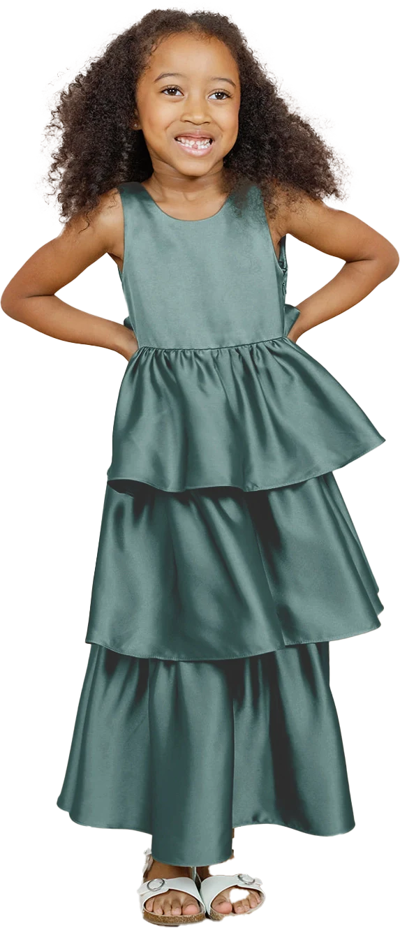 Kids Georgia Satin Dress | Made To Order - Image 96