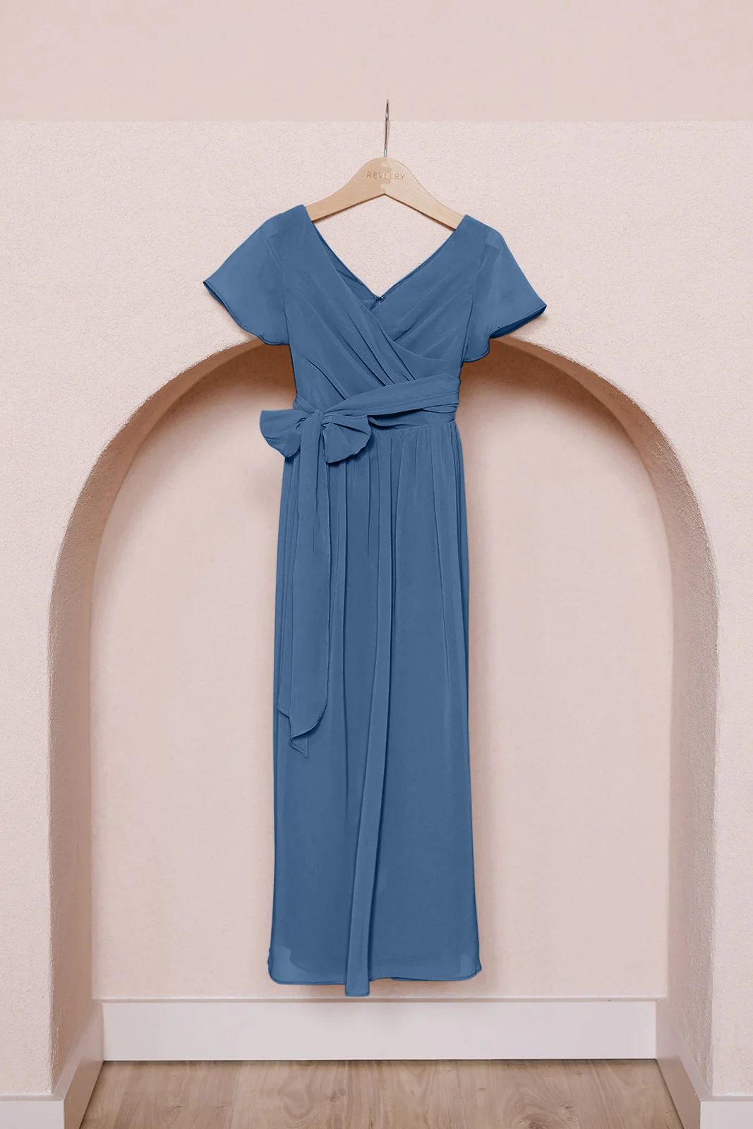 Kids Harper Chiffon Faux Wrap Dress | Made To Order - Image 36