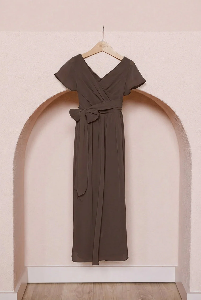 Kids Harper Chiffon Faux Wrap Dress | Made To Order - Image 73