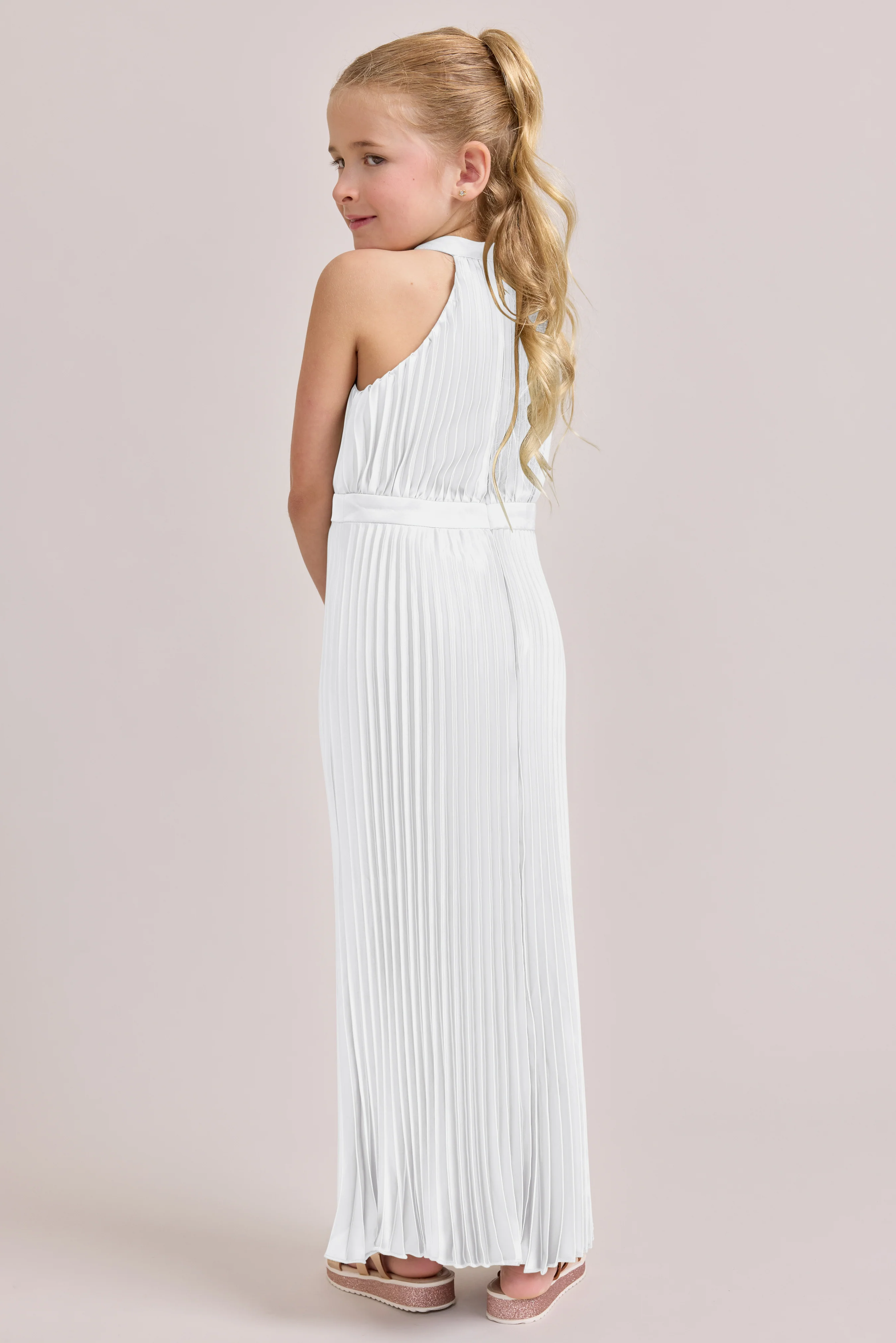 Kids Mazie Satin Pleated Dress | Made To Order - Image 51