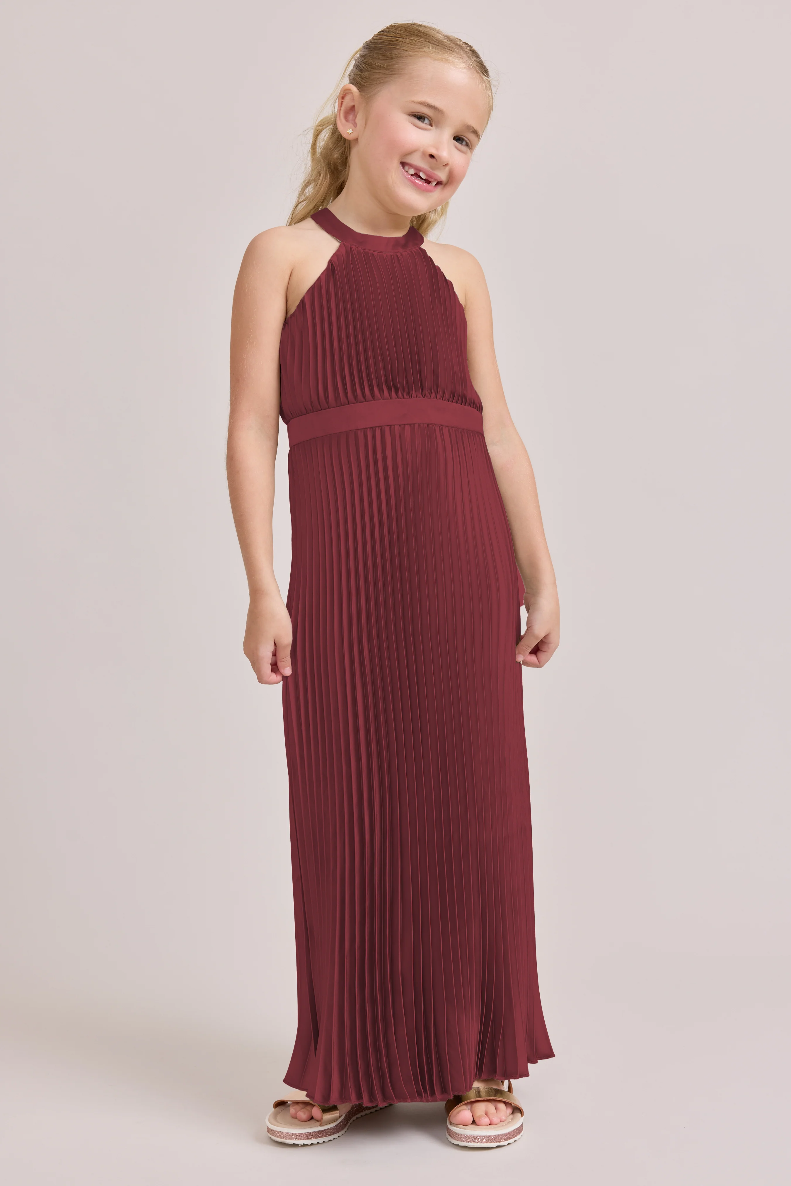 Kids Mazie Satin Pleated Dress | Made To Order - Image 60