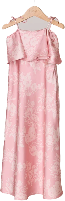 Kids Riley Convertible Satin Floral Print Dress | Made To Order - Image 29