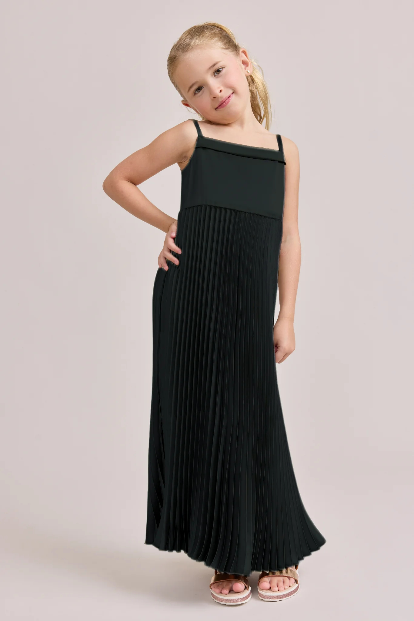 Kids Saylor Satin Pleated Dress | Made To Order - Image 5
