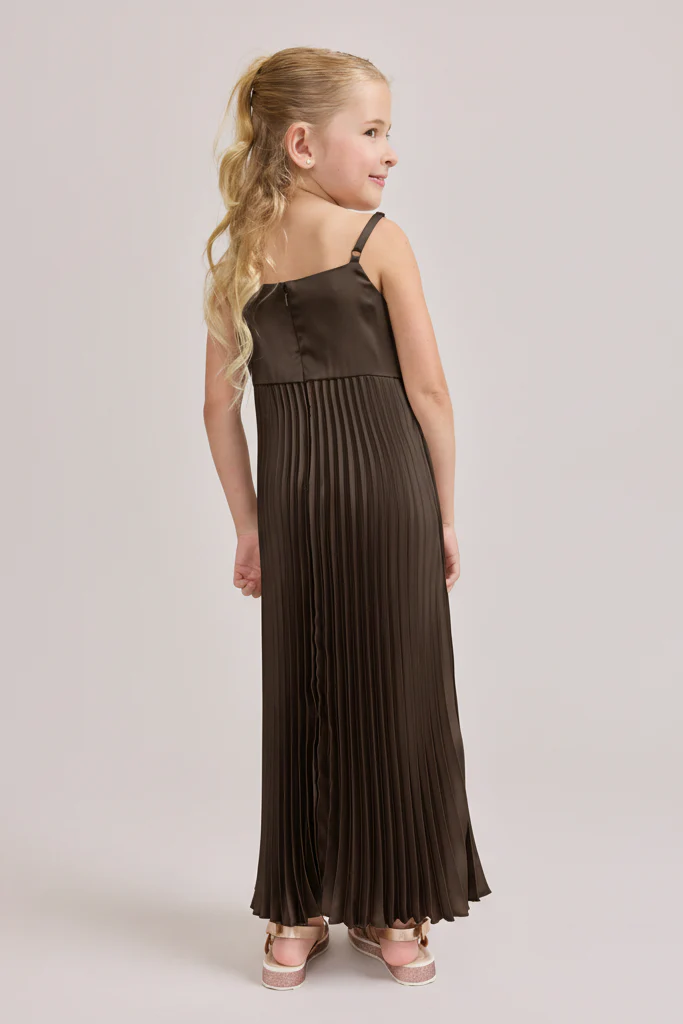 Kids Saylor Satin Pleated Dress | Made To Order - Image 58