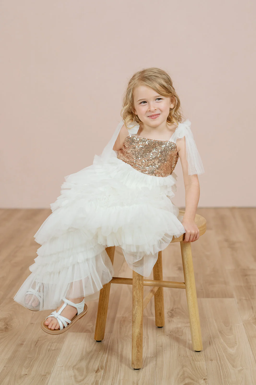 Kids Tallulah Sequin + Tulle Dress | Made To Order - Image 5