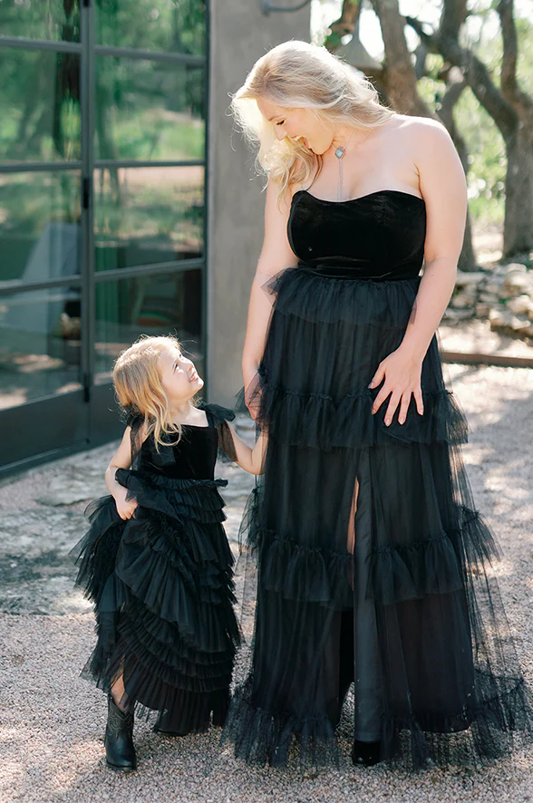Kids Tallulah Velvet + Tulle Dress | Made To Order - Image 6