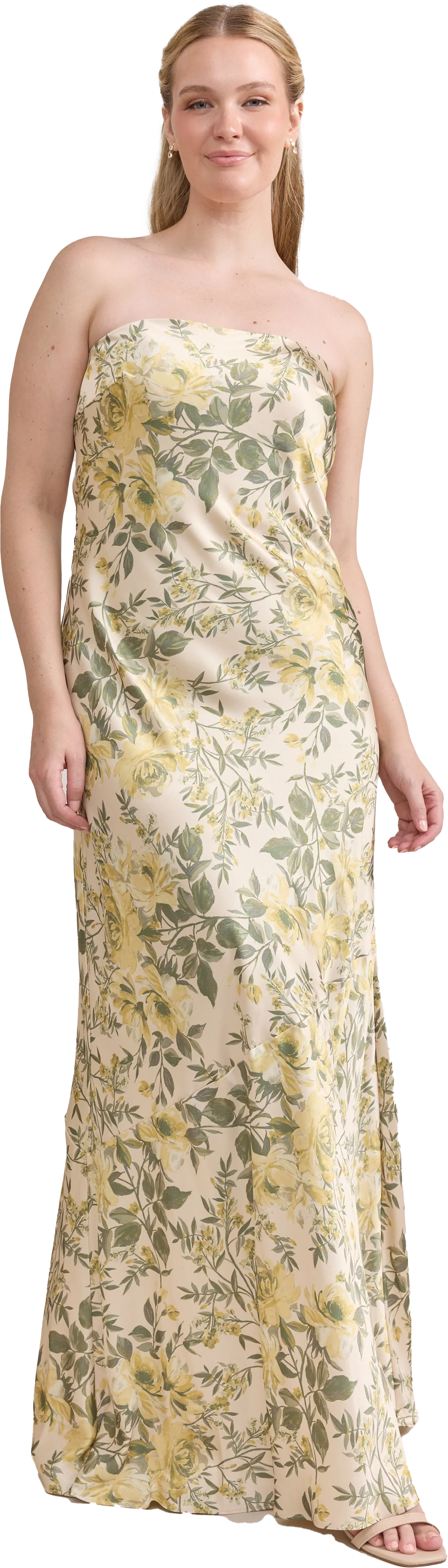 Leo Satin Floral Print Dress | Made To Order - Image 29