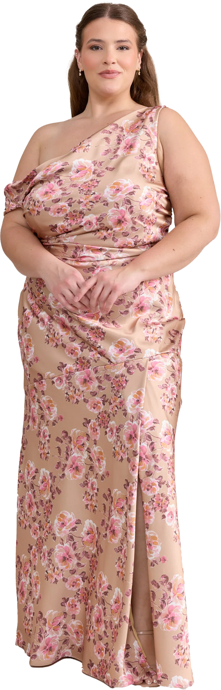 Livvy Satin Floral Print Dress | Made To Order - Image 121