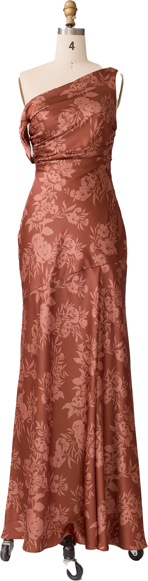 Livvy Satin Floral Print Dress | Made To Order - Image 80