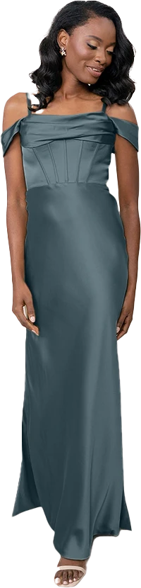 London Convertible Satin Dress | Made To Order - Image 25