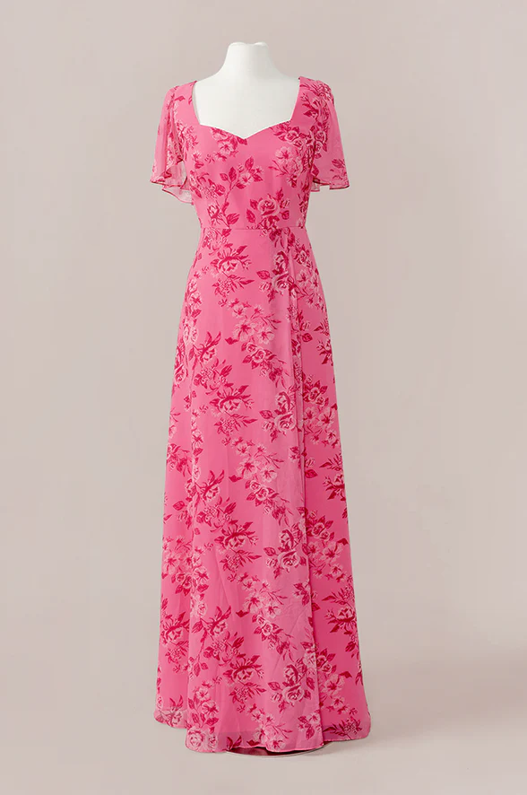 Madeline Convertible Chiffon Floral Print Dress | Made To Order - Image 29