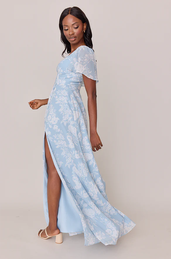Madeline Convertible Chiffon Floral Print Dress | Made To Order - Image 3