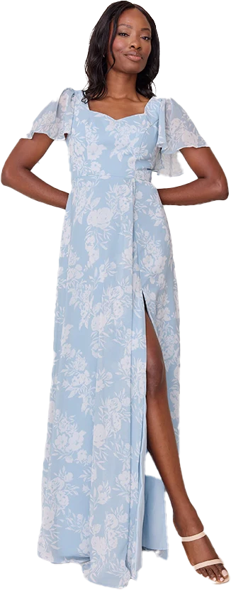 Madeline Convertible Chiffon Floral Print Dress | Made To Order - Image 36