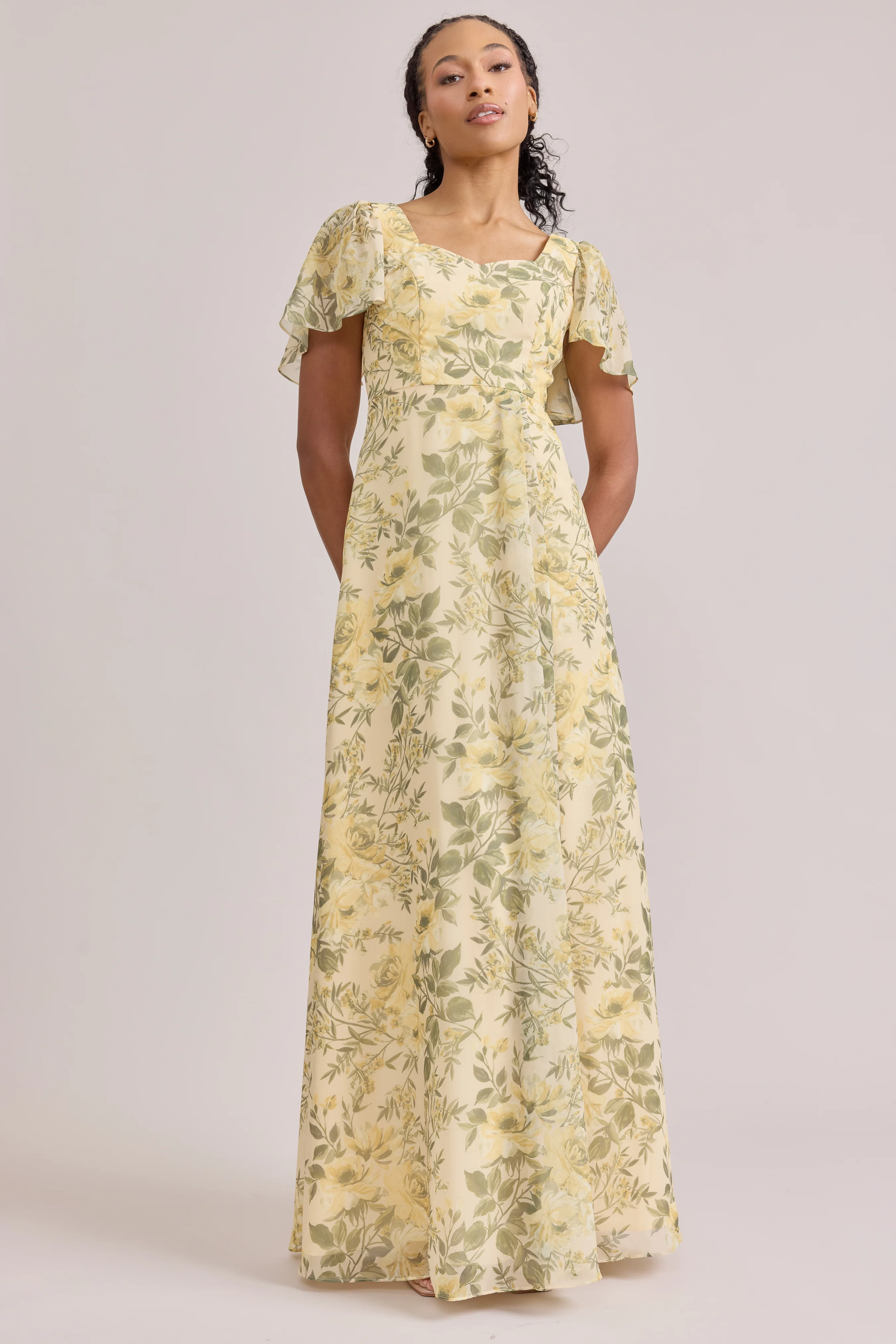Madeline Convertible Chiffon Floral Print Dress | Made To Order - Image 41