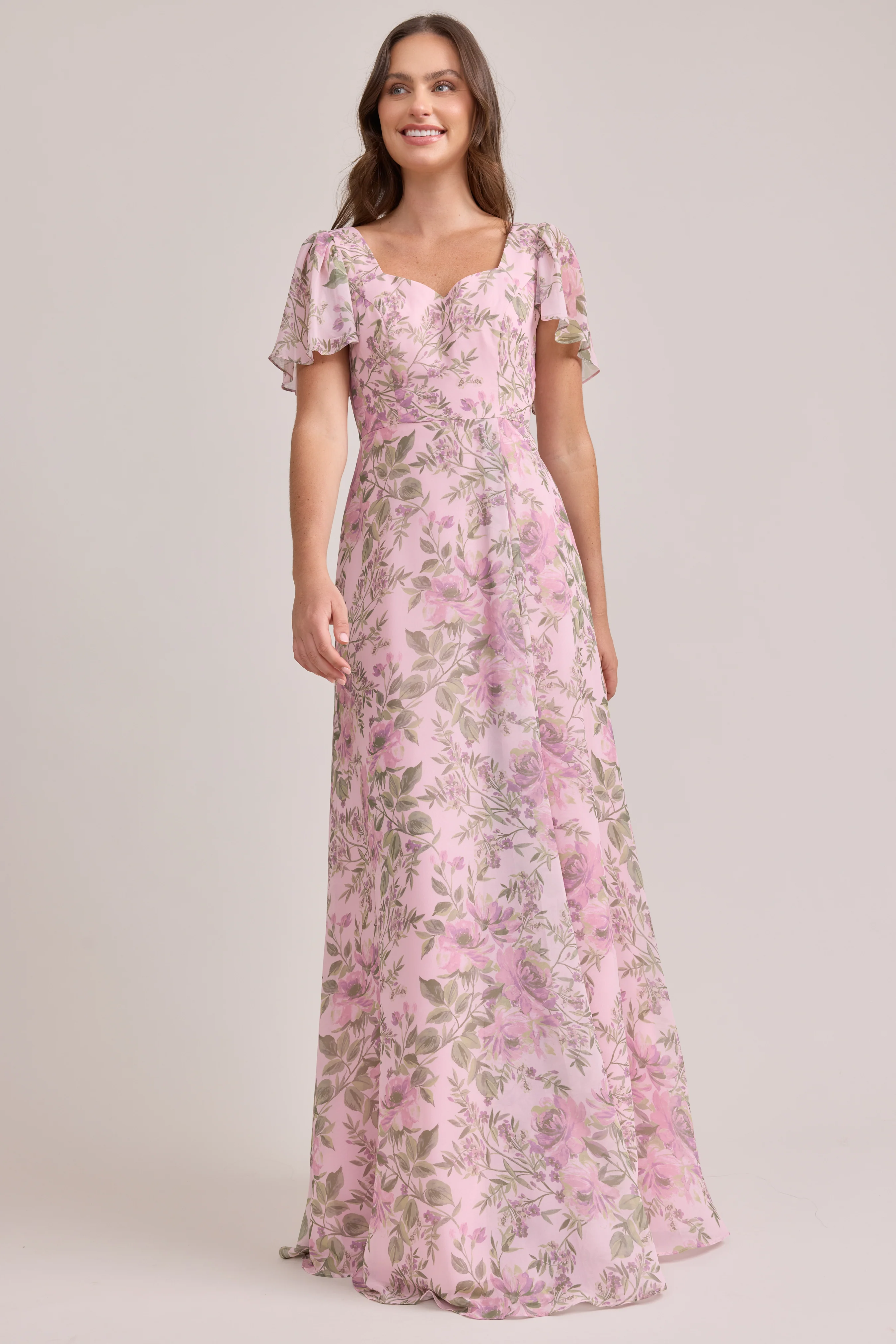 Madeline Convertible Chiffon Floral Print Dress | Made To Order - Image 43