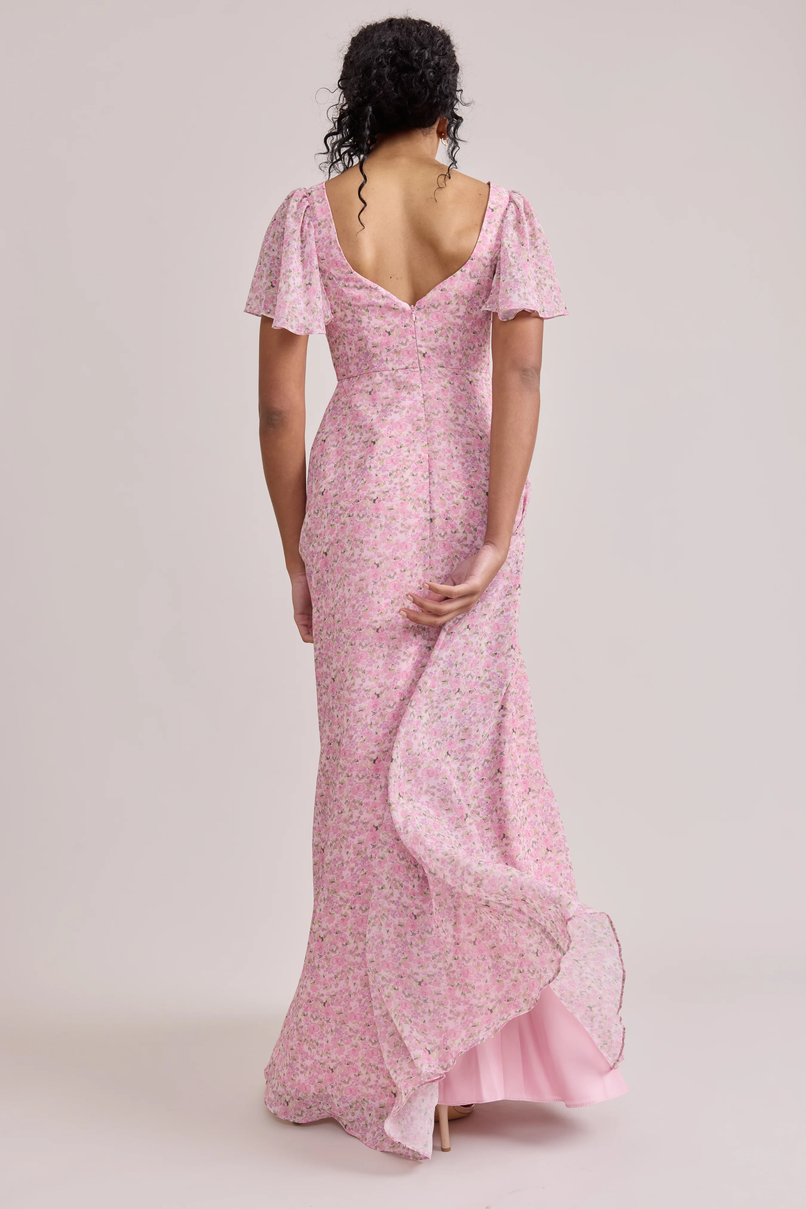 Madeline Convertible Chiffon Floral Print Dress | Made To Order - Image 46