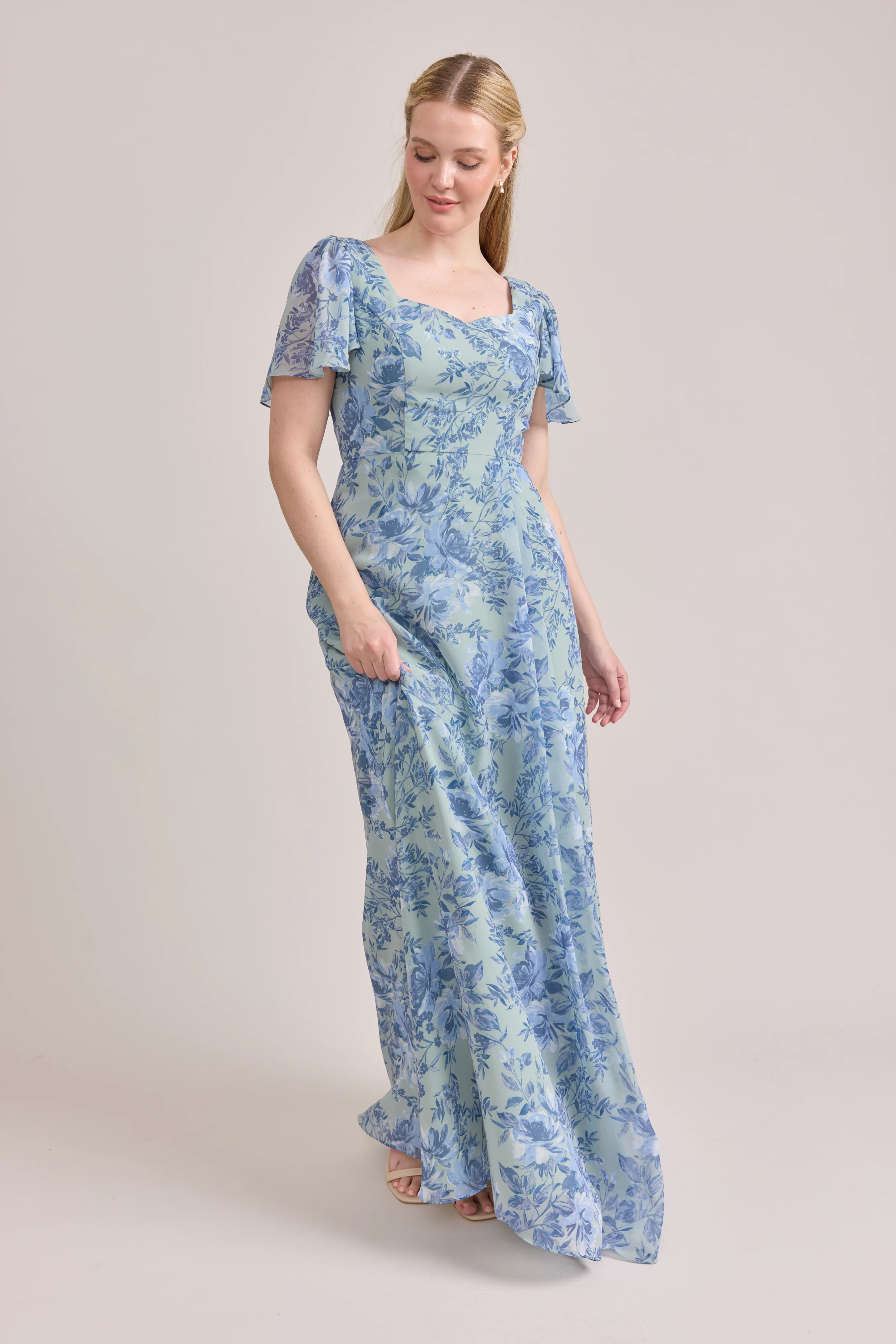 Madeline Convertible Chiffon Floral Print Dress | Made To Order - Image 48
