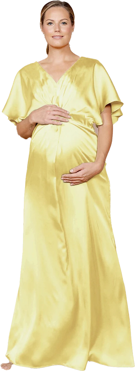 Maternity Gwen Satin Dress | Made To Order - Image 104