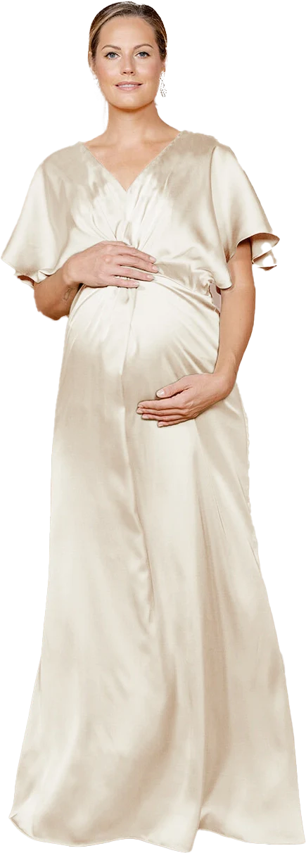 Maternity Gwen Satin Dress | Made To Order - Image 105