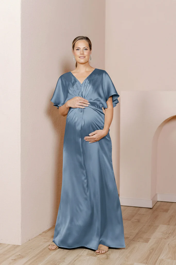 Maternity Gwen Satin Dress | Made To Order - Image 109