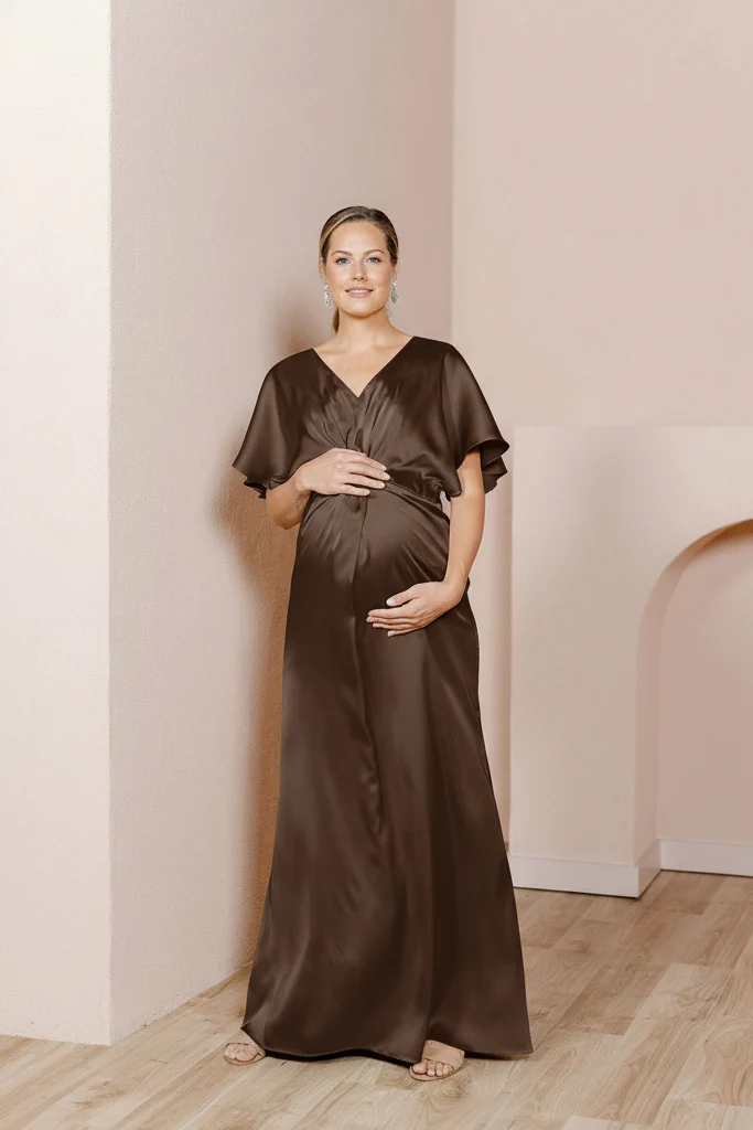 Maternity Gwen Satin Dress | Made To Order - Image 114