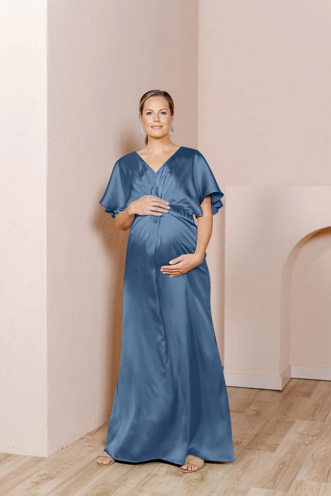 Maternity Gwen Satin Dress | Made To Order - Image 15