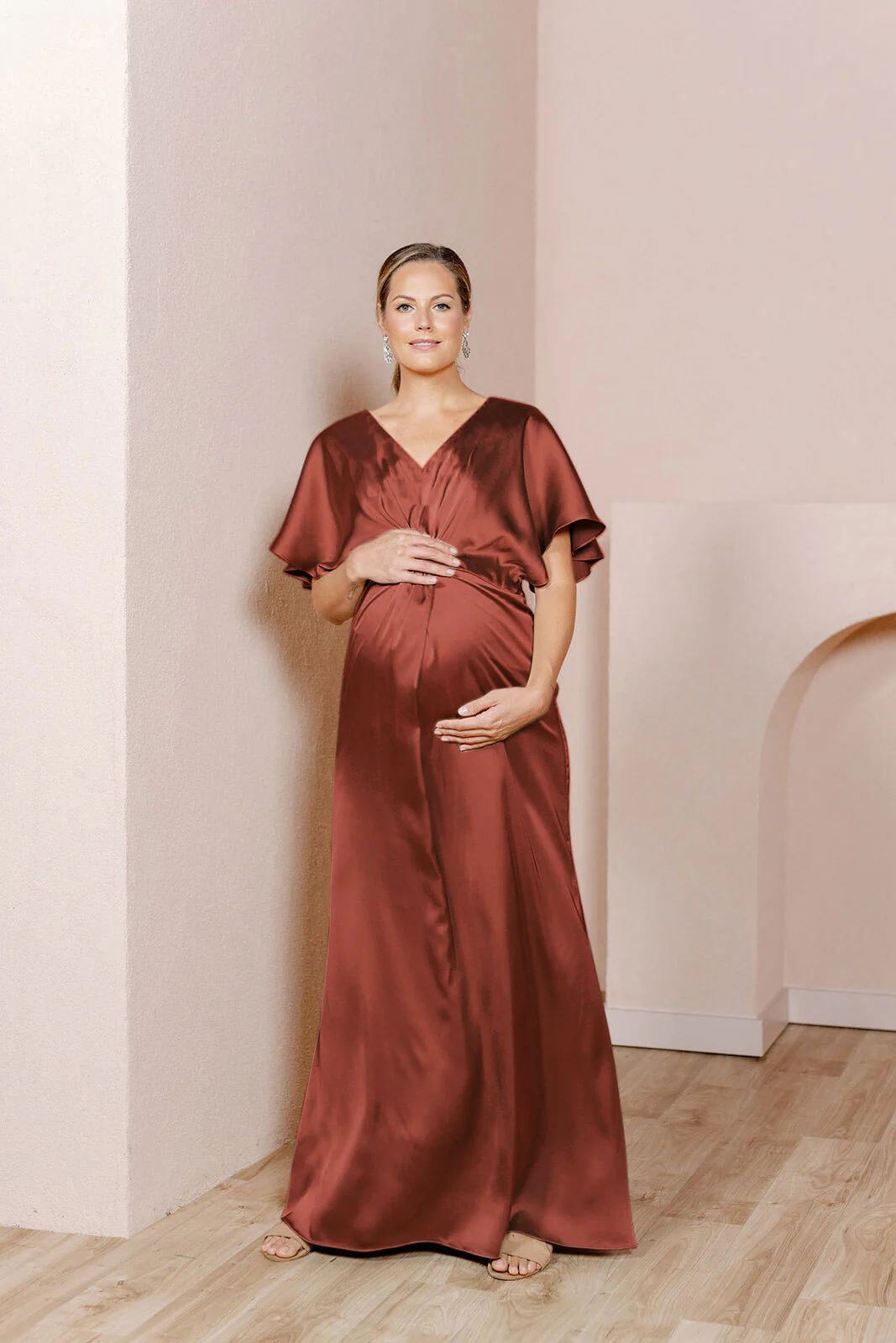 Maternity Gwen Satin Dress | Made To Order - Image 21
