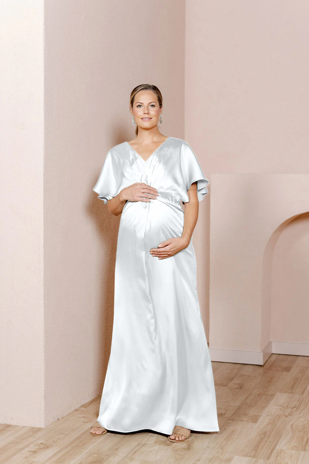 Maternity Gwen Satin Dress | Made To Order - Image 22