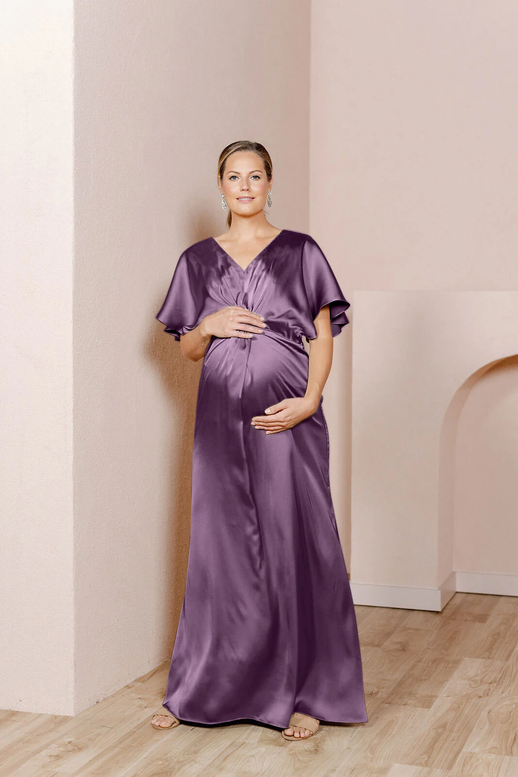 Maternity Gwen Satin Dress | Made To Order - Image 23