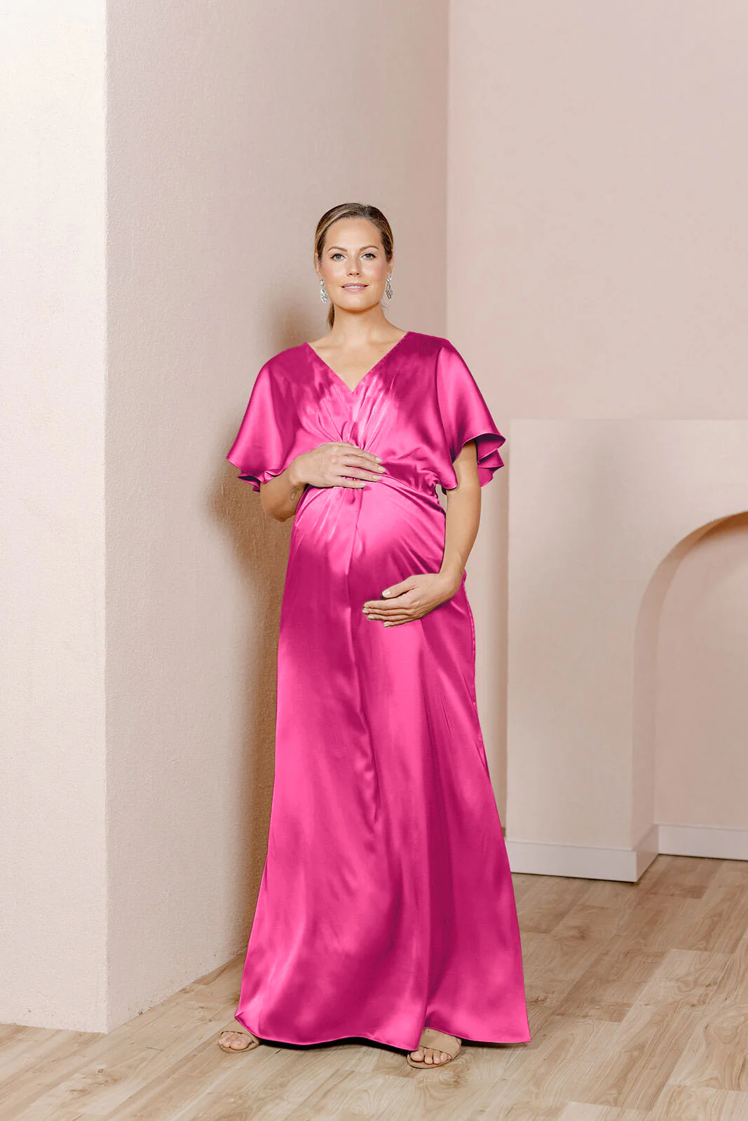 Maternity Gwen Satin Dress | Made To Order - Image 36