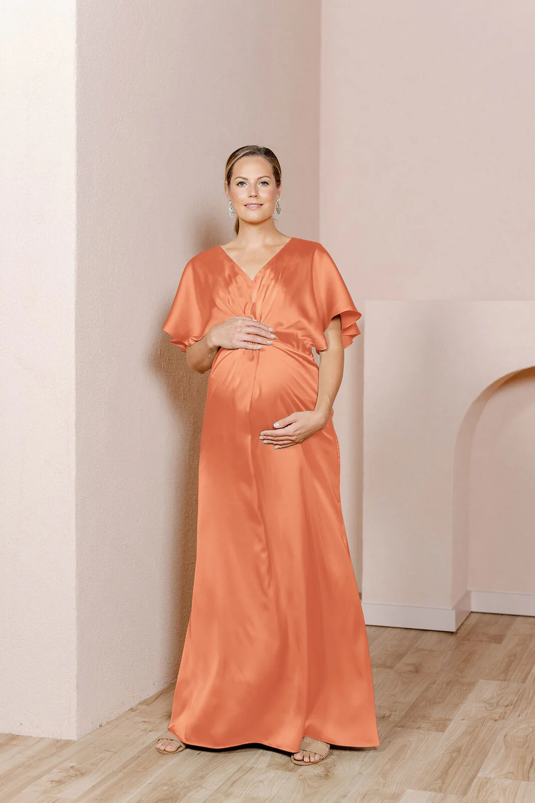 Maternity Gwen Satin Dress | Made To Order - Image 39