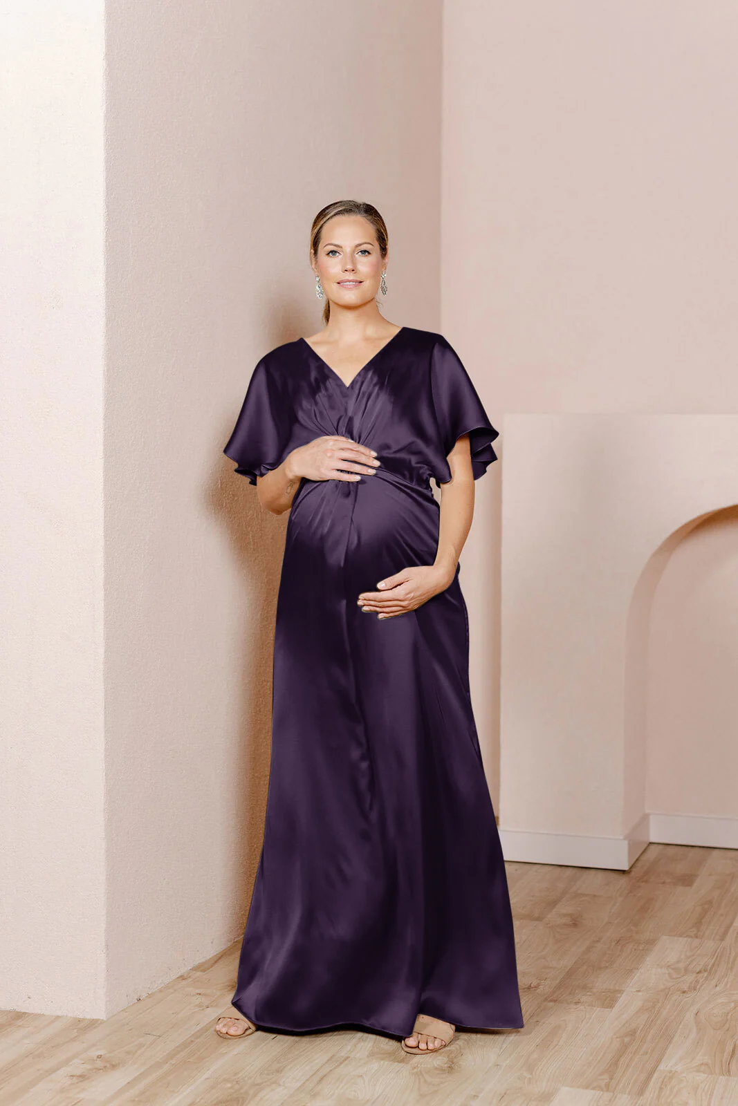 Maternity Gwen Satin Dress | Made To Order - Image 43