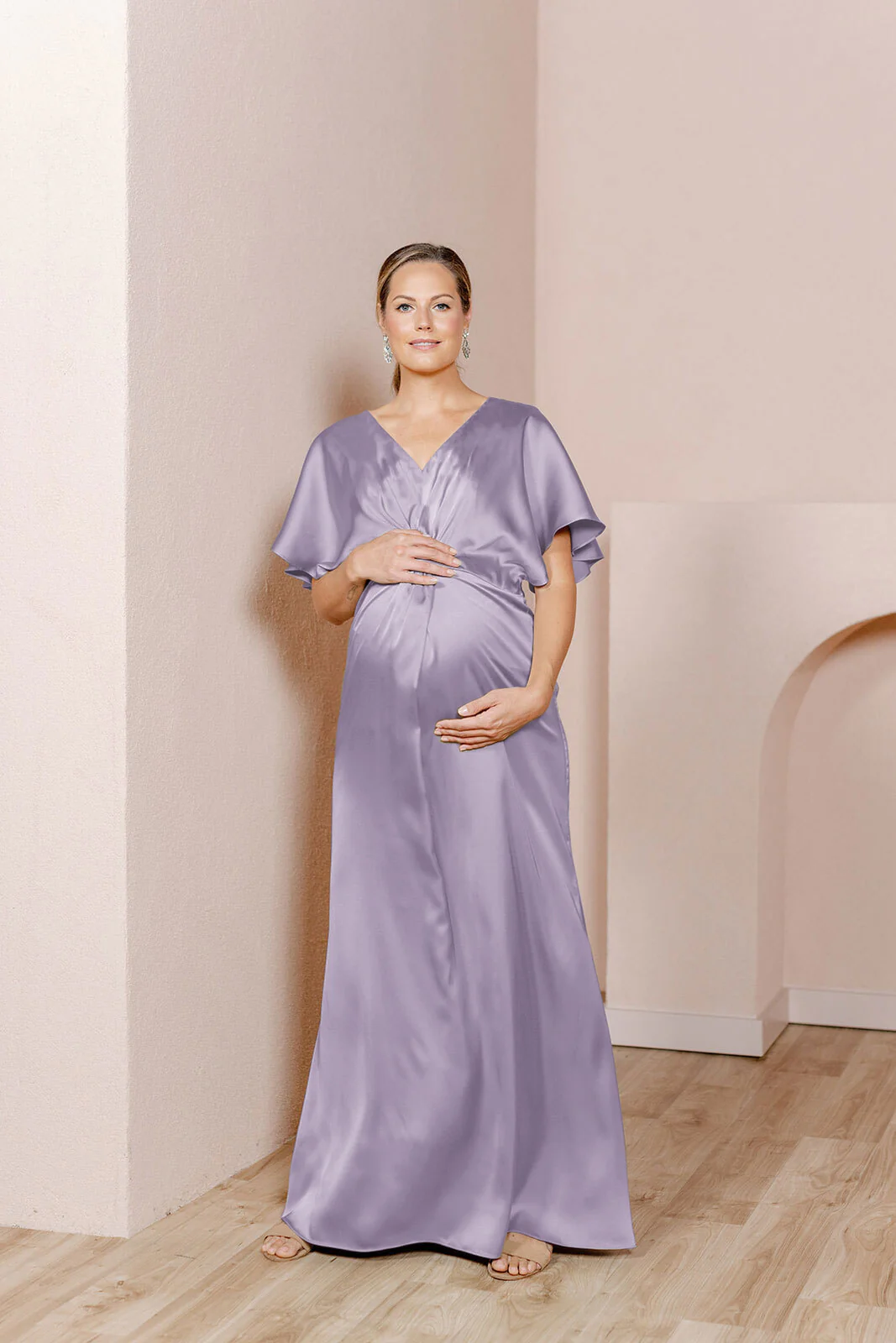 Maternity Gwen Satin Dress | Made To Order - Image 47