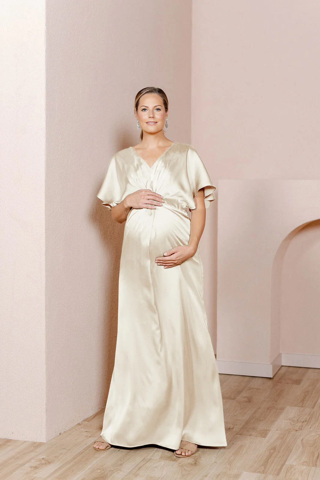 Maternity Gwen Satin Dress | Made To Order - Image 50