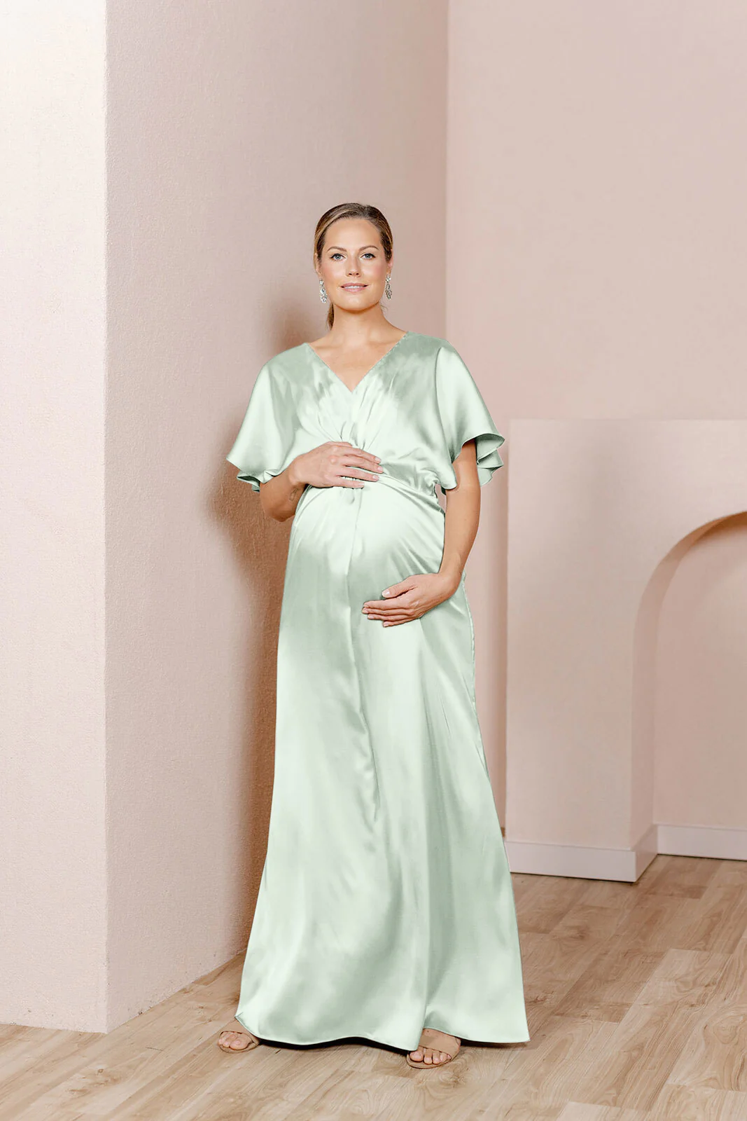 Maternity Gwen Satin Dress | Made To Order - Image 54