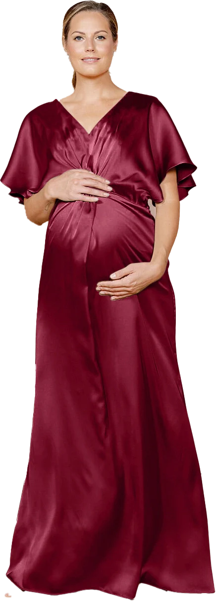 Maternity Gwen Satin Dress | Made To Order - Image 57