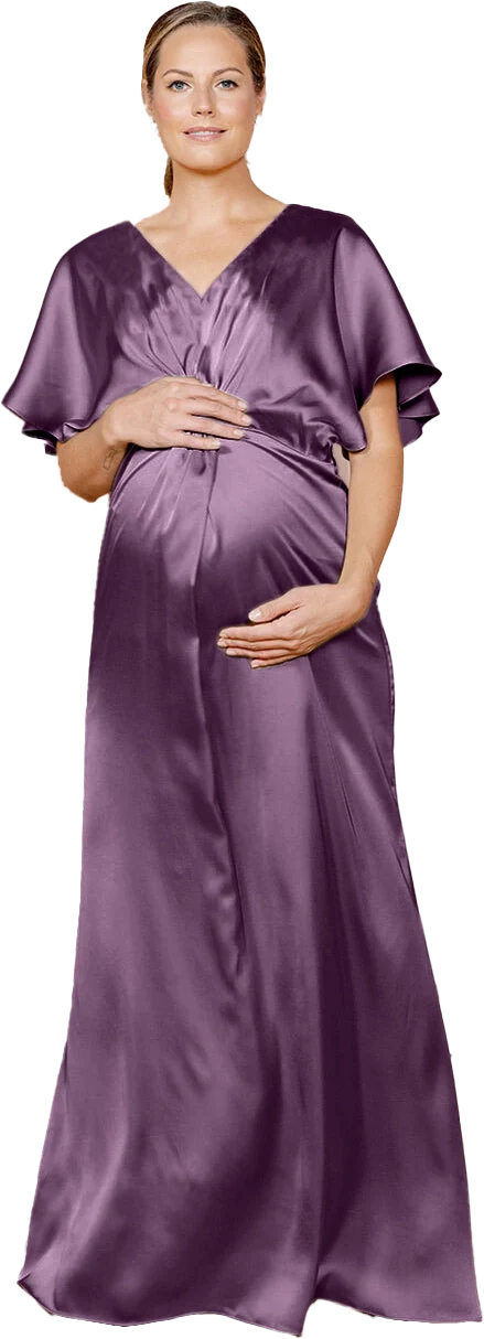 Maternity Gwen Satin Dress | Made To Order - Image 66