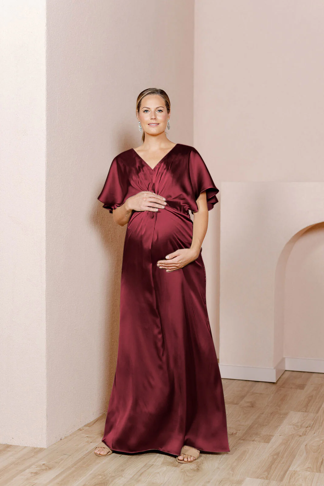 Maternity Gwen Satin Dress | Made To Order - Image 7
