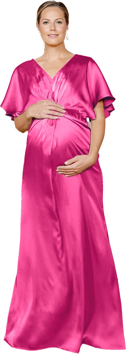 Maternity Gwen Satin Dress | Made To Order - Image 81