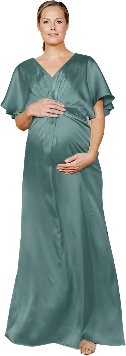 Maternity Gwen Satin Dress | Made To Order - Image 89